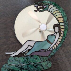 Stained Glass Snake Mirror